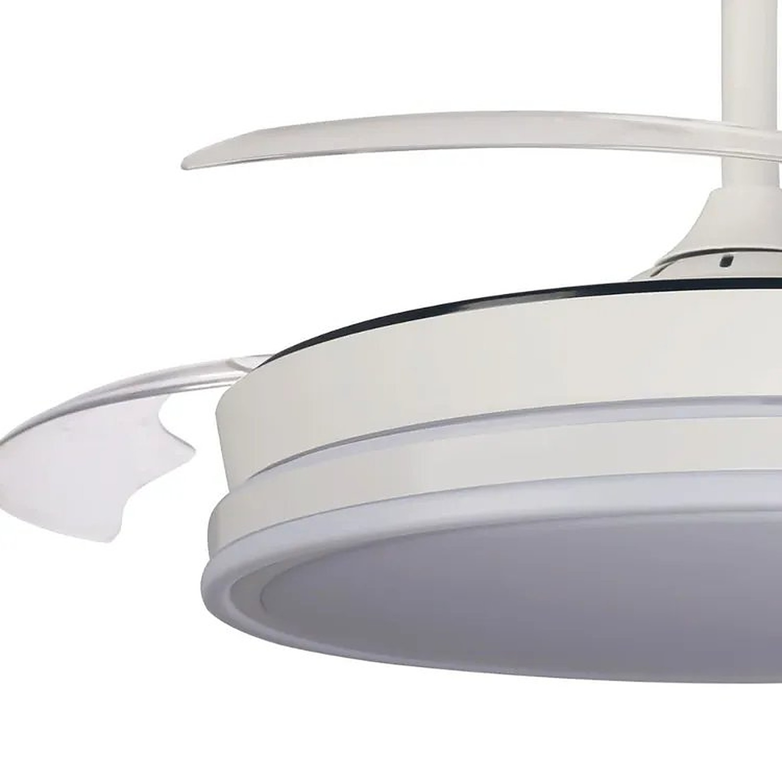 Detalle de la luz LED y las aspas retráctiles
